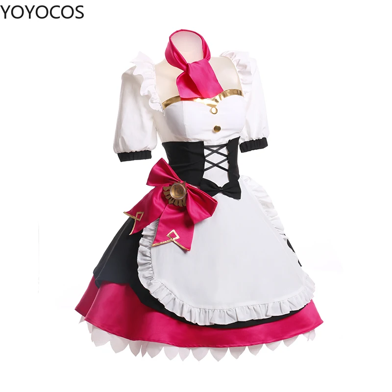 YOYOCOS Genshin Impact Noelle Косплей Костюмы милая горничная наряд Аниме косплей Хэллоуин