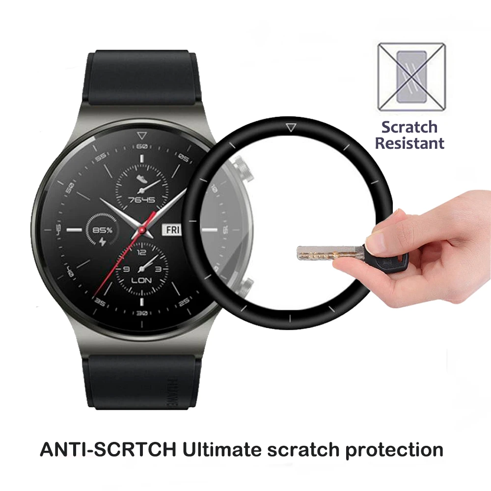 

3D изогнутая Защитная пленка с полным покрытием для умных часов Huawei Watch GT 2 GT2 Pro, защитный чехол для экрана дисплея, прозрачная пленка HD