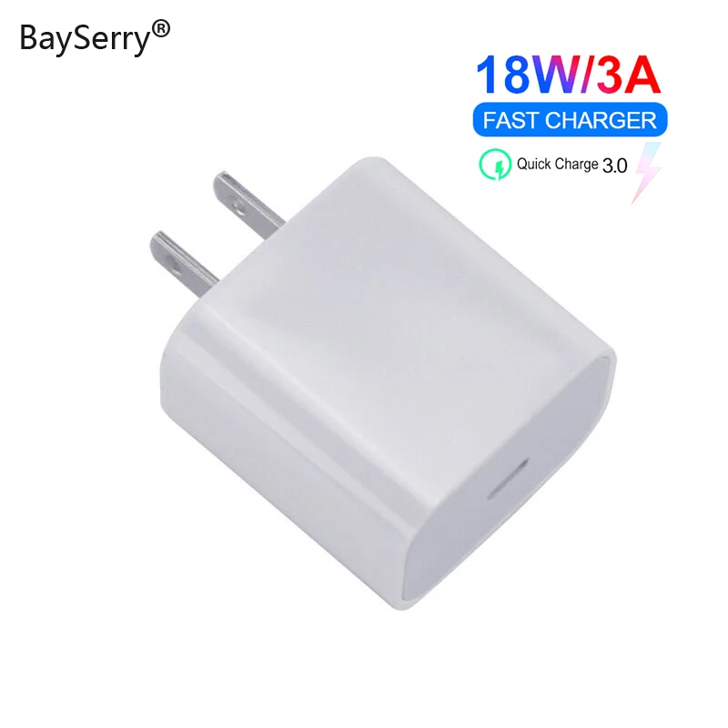 18 Вт USB Type C зарядное устройство адаптер для iPhone 8 11 XS Max PD Быстрая зарядка Type-C EU US UK