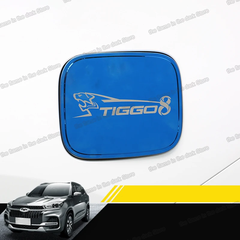 

Lsrtw2017 for Chery Tiggo 8 Car Fuel Tank Cap Cover Panel Trims Decorative Styling Accessories 2018 2019 2020 Auto Sticker