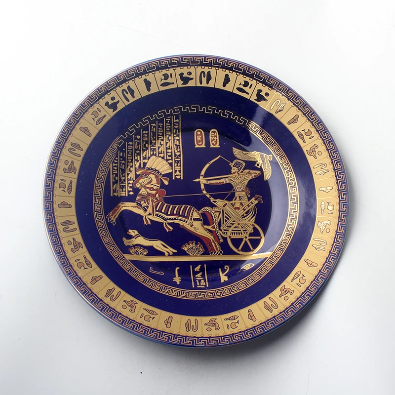 

1PC 19.5cm High Quality Egypt Style Abstract Design Style Room Decoration Hanging Dishes Wall Plates Display