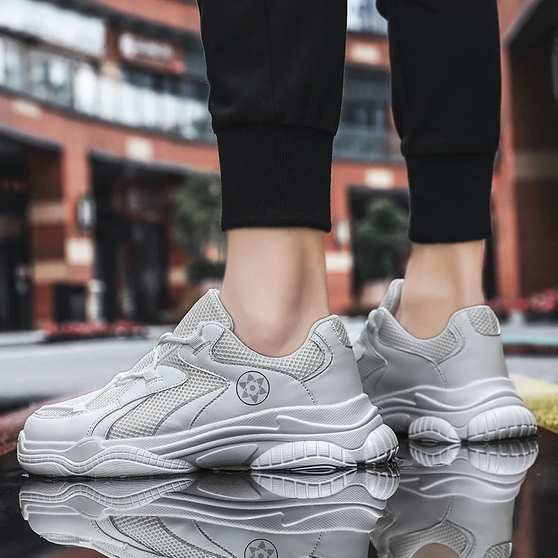 

Men's Casual Mesh Shoes High Top Sneaker 2020 Spring New Men Shoes High Quality Non-slip Walking Shoes Zapatillas