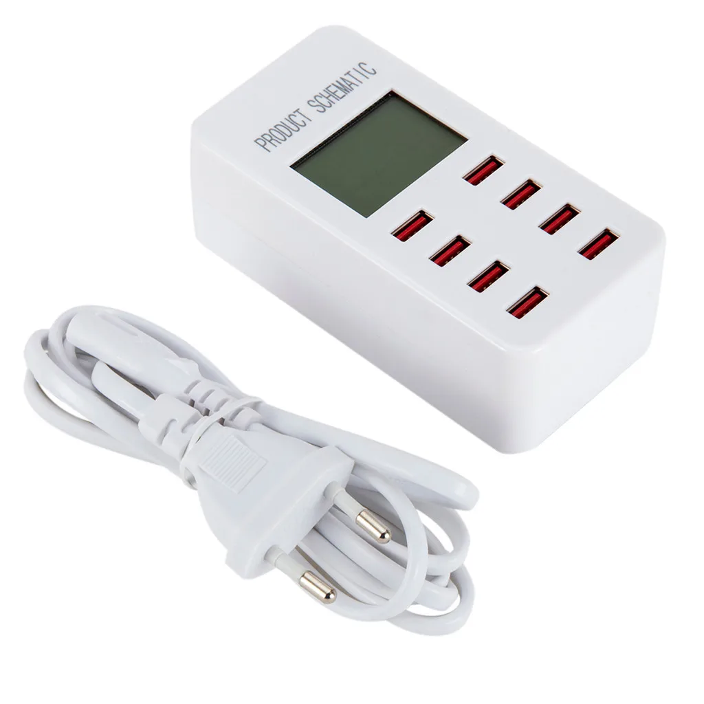 OMESHIN 8 портов USB2.0 LED дисплей Быстрая зарядка концентратор Поддержка для планшета