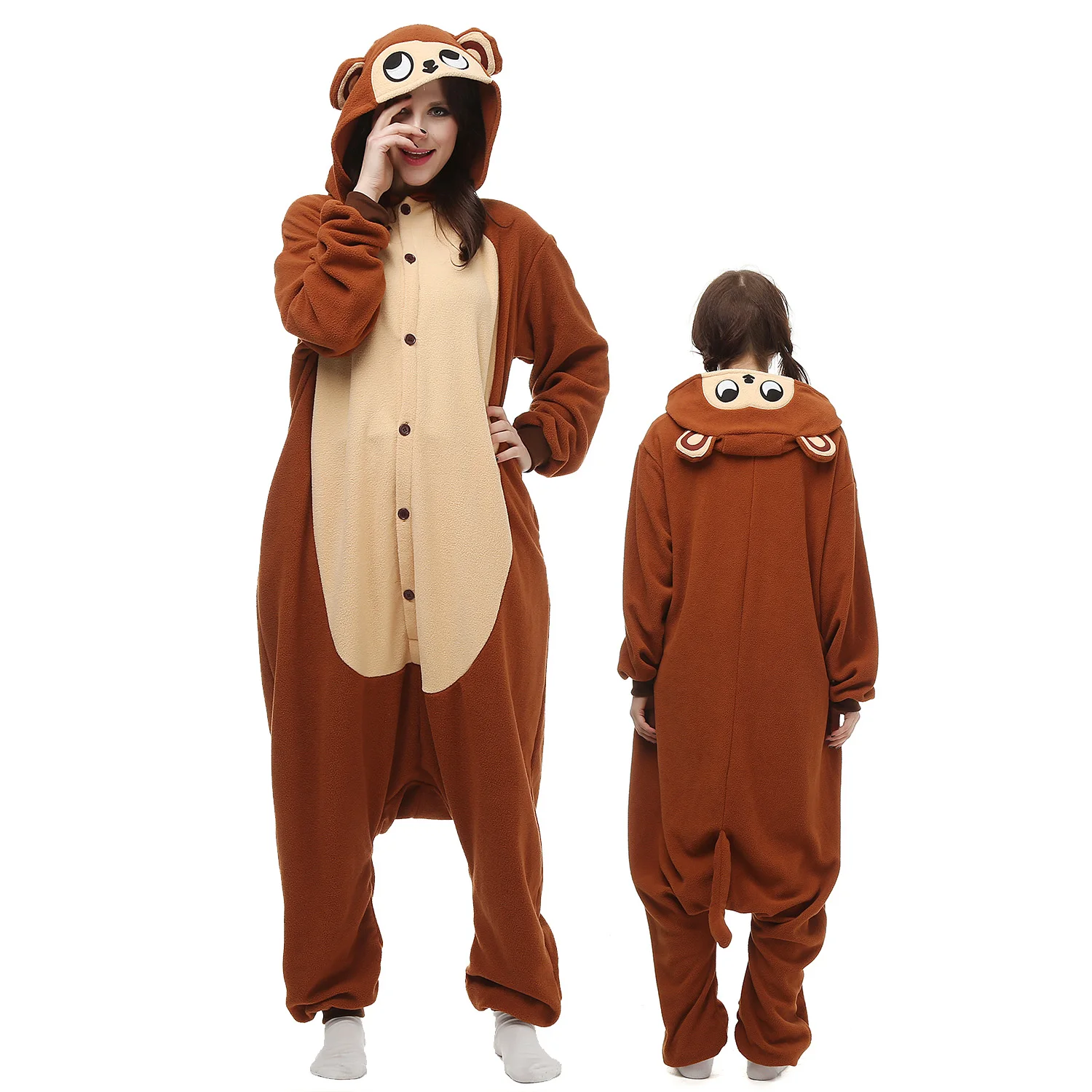 

Adult Pajamas Monkey Disfraz Onesie for Women Men Pyjamas Animal Cosplay Costume Sleepwear Kigurumi Anime Halloween Onesieshow