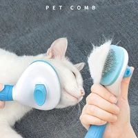automatic pet hair removal comb dog self cleaning hair brush handle beauty brush accessories comb for cats grooming tools