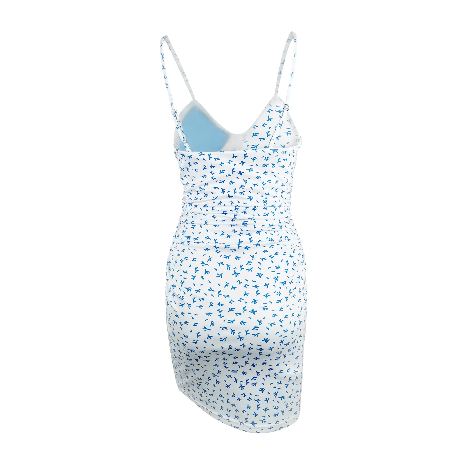 

Summer Womens Sexy Bodycon Mini Dress Spaghetti Strap Sleeveless Casual Color Block Floral Print Cami Dresses