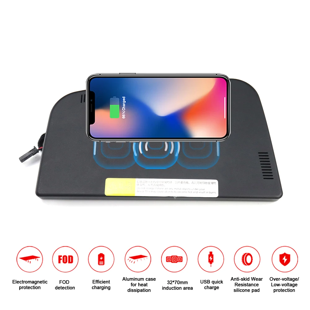 

Aotsr QI Wireless Car Charger For KIA Keaion (K4) 2017-2018 Intelligent Infrared Fast Wireless Sensitive Charging Phone Holder