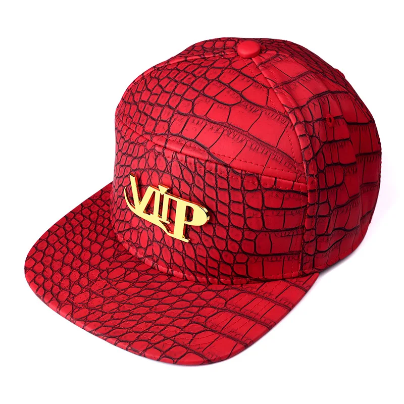 Fashion Mens Hip Hop Vip Baseball Caps PU Leather Casual Unisex Outdoor Hats Gold Black Red Snapback for Christmas Gift Letter