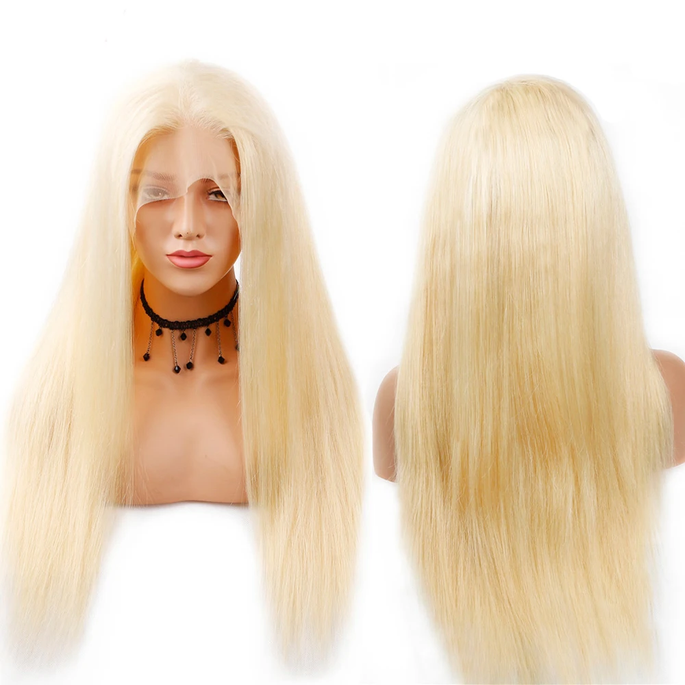 

13X5 613 HD Transparent Lace Frontal Wig Human Hair Pre Plucked With Baby Hair Honey Blonde Straight Lace Front Wig 180 Density