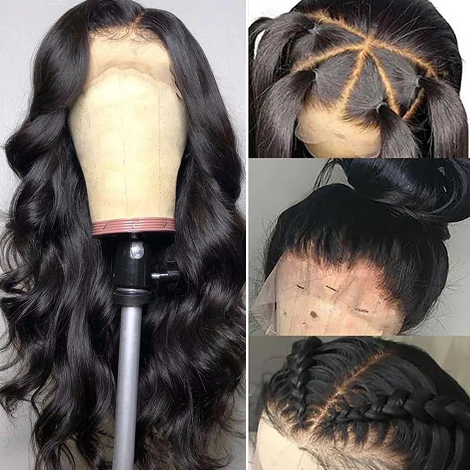 

180 Density Body Wave Lace Front Wig 13X4 Hd Lace Frontal Wig 4X4 Lace Closure Wig Peruvian Lace Front Human Hair Wigs For Women