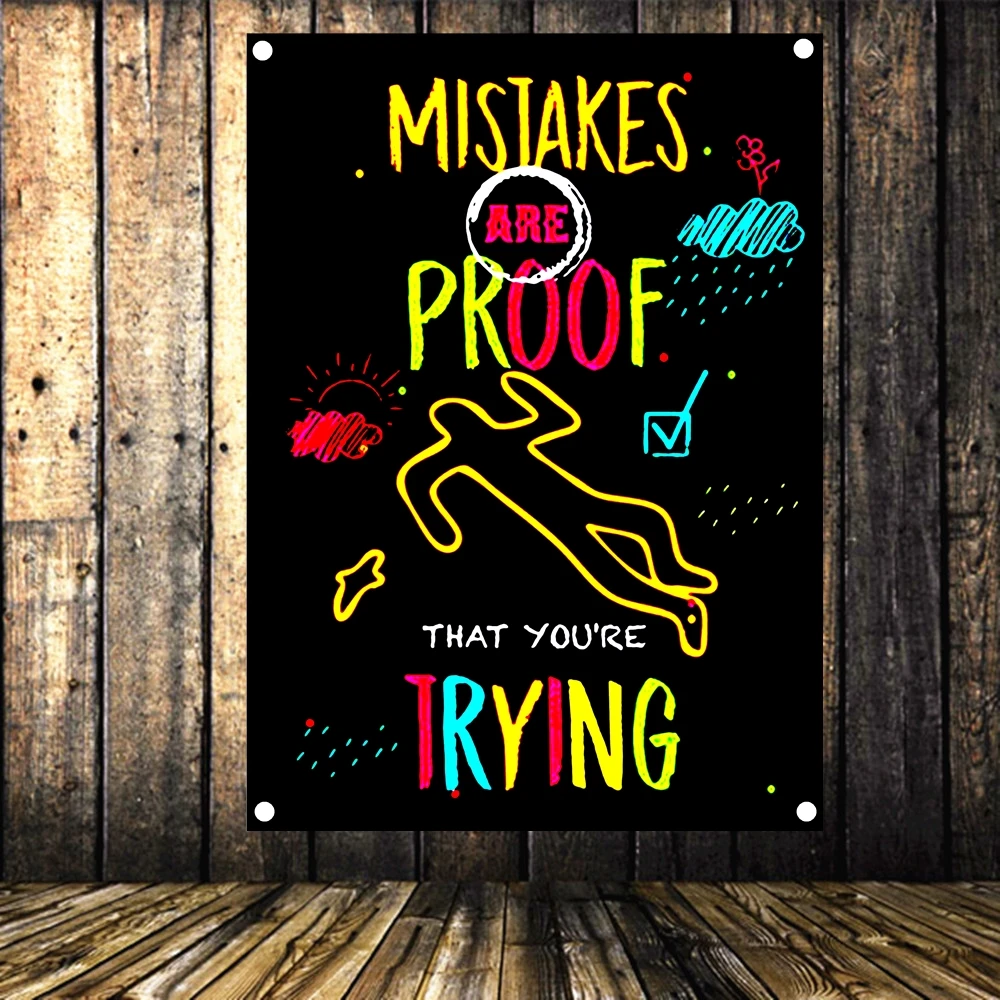 Мотивационные плакаты флаг баннер для классной комнаты и офиса украшения