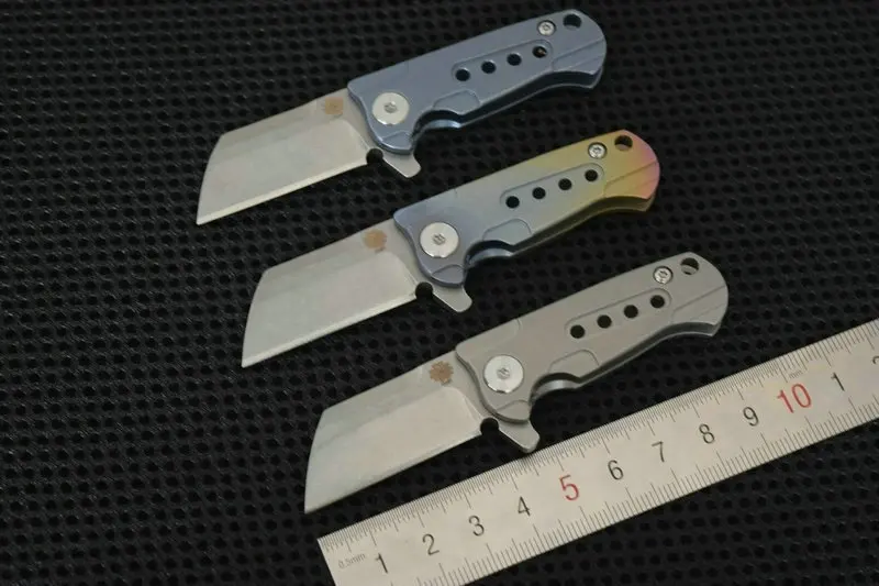Маленькие складные ножи Trskt карманный нож С флиппером рукоятка из титанового