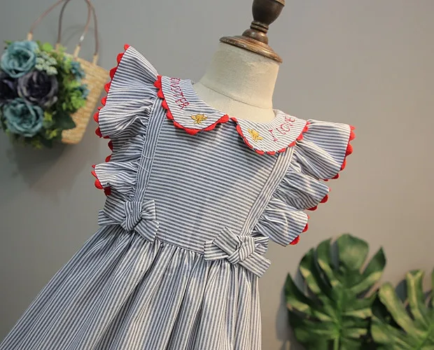 Платье принцессы с вышивкой для маленьких девочек нарядные платья на свадьбу