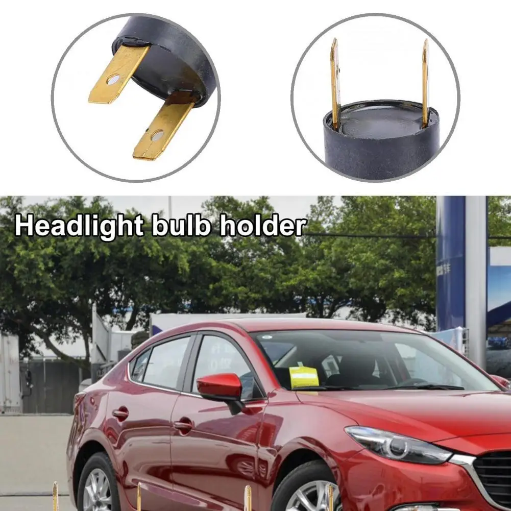 

Compact 2Pcs Practical Easy to Install Headlight Socket Base B28V510A3 Black Bulb Base Wear-resistant