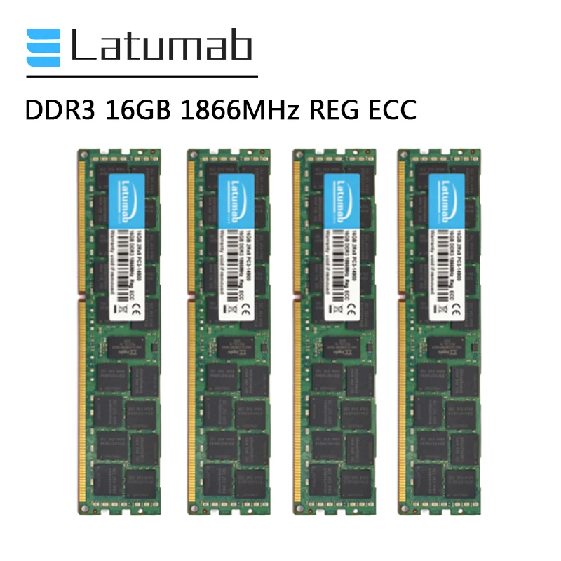 

Серверная память Latumab DDR3, 16 ГБ, 32 ГБ, 64 ГБ, 1866 МГц, регистровая память с ECC, PC3-14900, 240 контактов, зарегистрированная память с ECC, модуль ОЗУ DDR3
