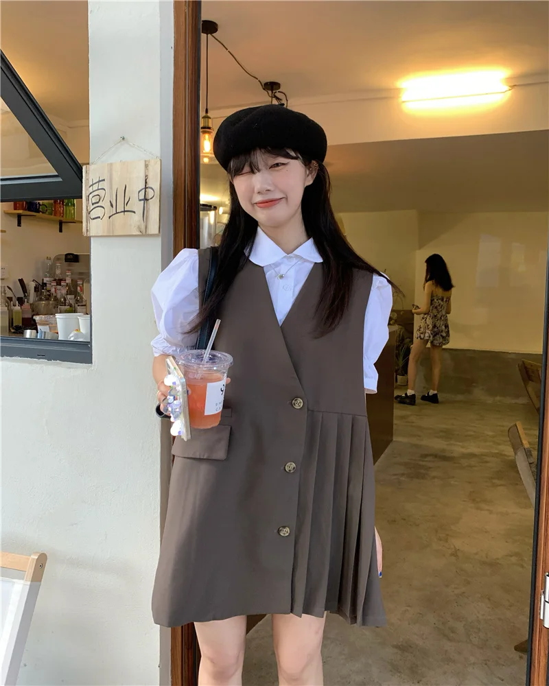 

Retro Chic Suit Pleated Skirt Two-Piece Suit Rac