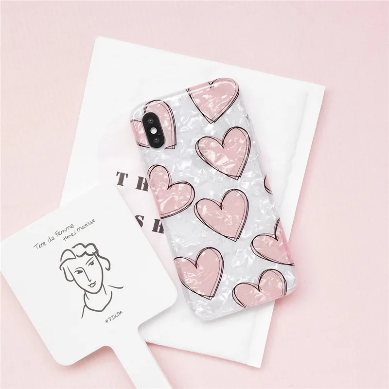 Розовый чехол для iPhone X Lovelyattern 11 Pro Max carcasa SE 2020 Xr Coque capa Xs MAX 8 plus телефона Дамский