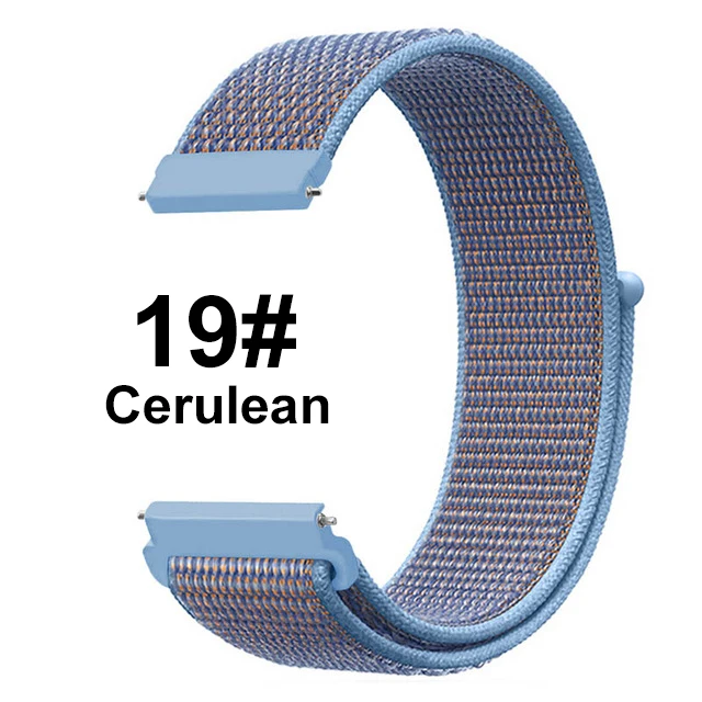 Cerulean UEBN 20 мм 22 мм нейлоновый спортивный ремешок для Garmin Vivoactive 3 4 Venu/GarminMove/Forerunner 245 645 ремешок для наручных часов - Цвет ремешка: Cerulean
