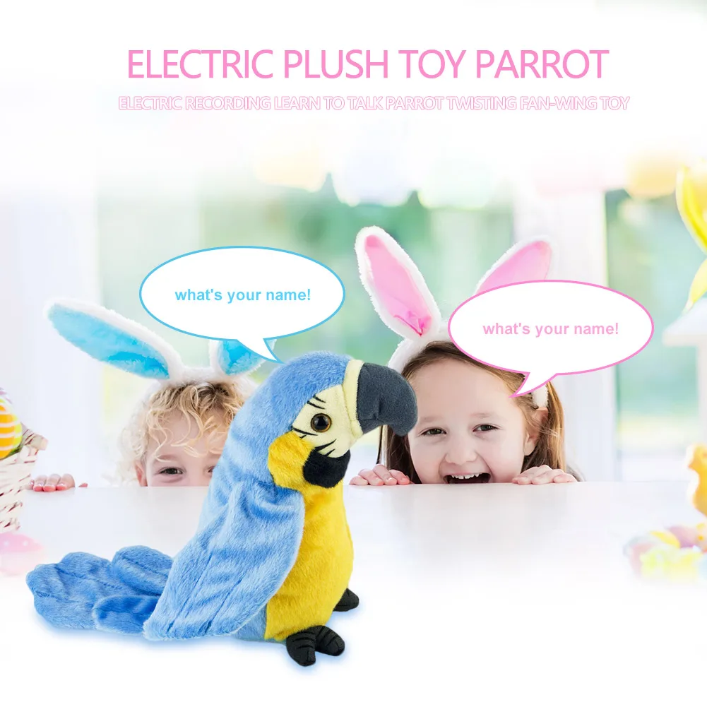 

Cute Talking Sound Parrot Waving Wings Electric Parrot Stuffed Plush Kids Toys Electronic Mini Simulated Kits Toys