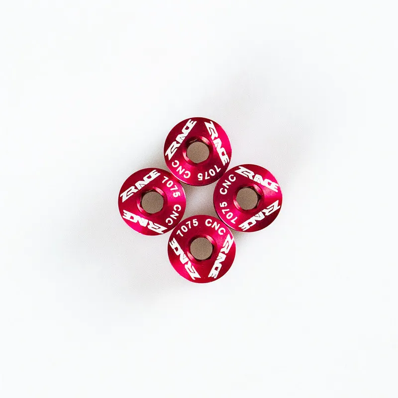 4 pcs Srews Red Zracing 104BCD MTB велосипедная цепь для SRAM прямое Крепление велосипеда Кривошип конвертер винты, AL 7075 CNC 4 шт. цепное кольцо болты адаптер - Цвет: 4 pcs Srews Red