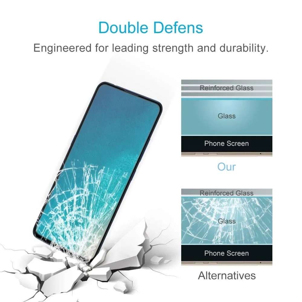 6D полное покрытие черное закаленное стекло для OPPO Reno S1 Защита экрана полная