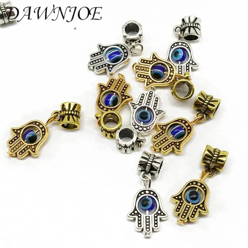 10 шт. 5 мм полые вращающиеся бусины разделители для злобных глаз подвеска Фатима