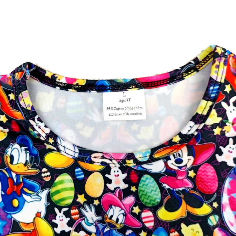 Весенне-летняя детская одежда с пасхальным принтом летнее платье для маленьких