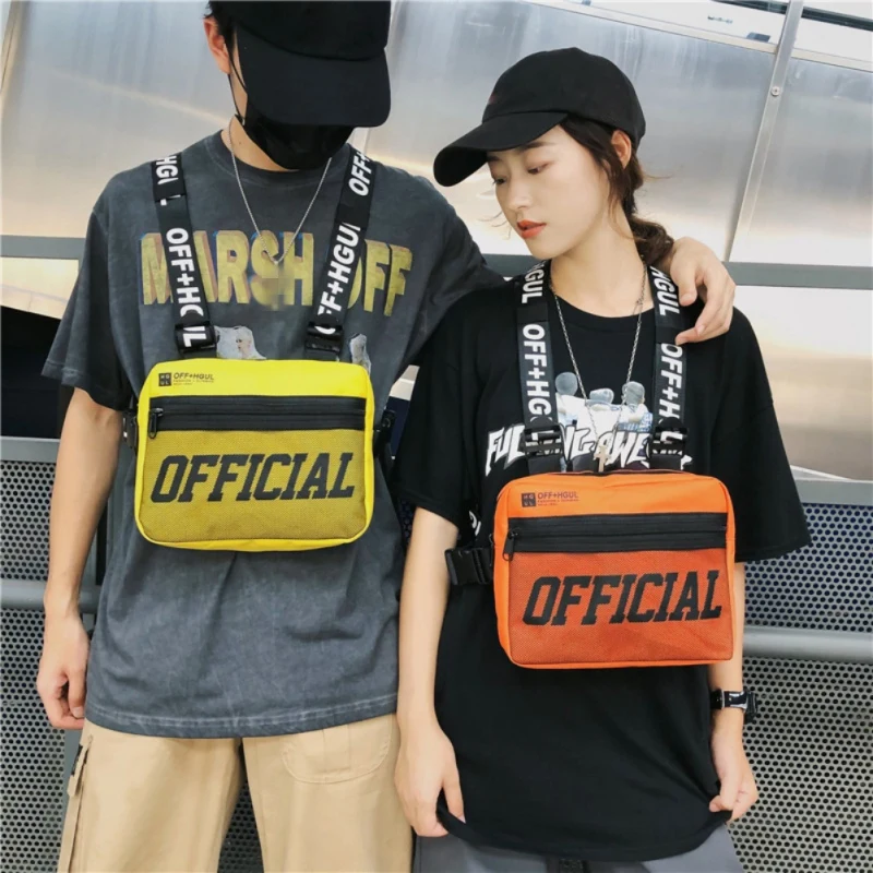 

Men Women Chest Rig Bag Hip-Hop Pack Functional Chest Bag Cross Shoulder Bag Adjustable Tactical Vest Streetwear Bags Waist Pack