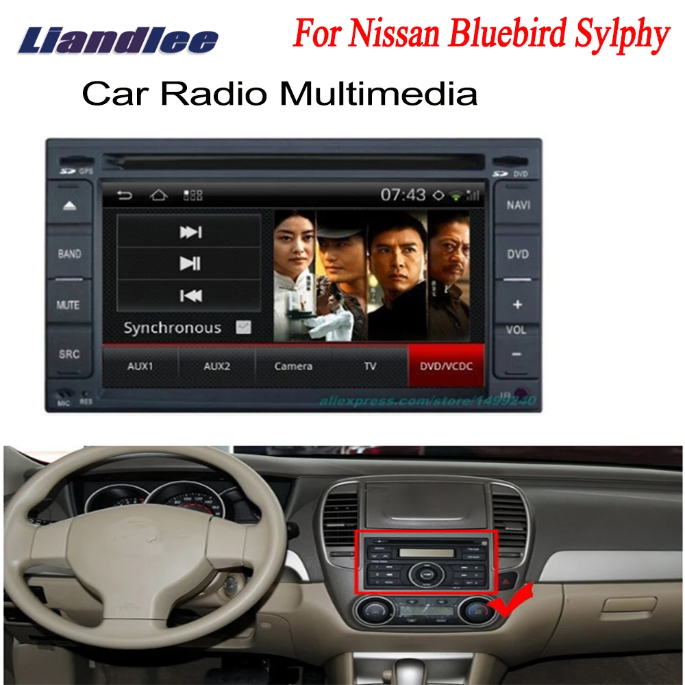 Liandlee 2 Din Автомобильный Android GPS навигатор для Nissan Bluebird Sylphy 2006 ~ 2012 карты радио CD DVD