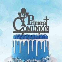 personalized communion party cake topper spanish mi primera comuni%c3%b3n topper for kids communion party cake decoration