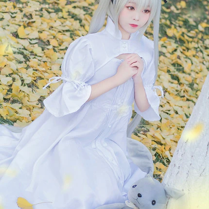 Аниме в одиночестве где мы меньше одного Касугано сора Повседневное платье белая