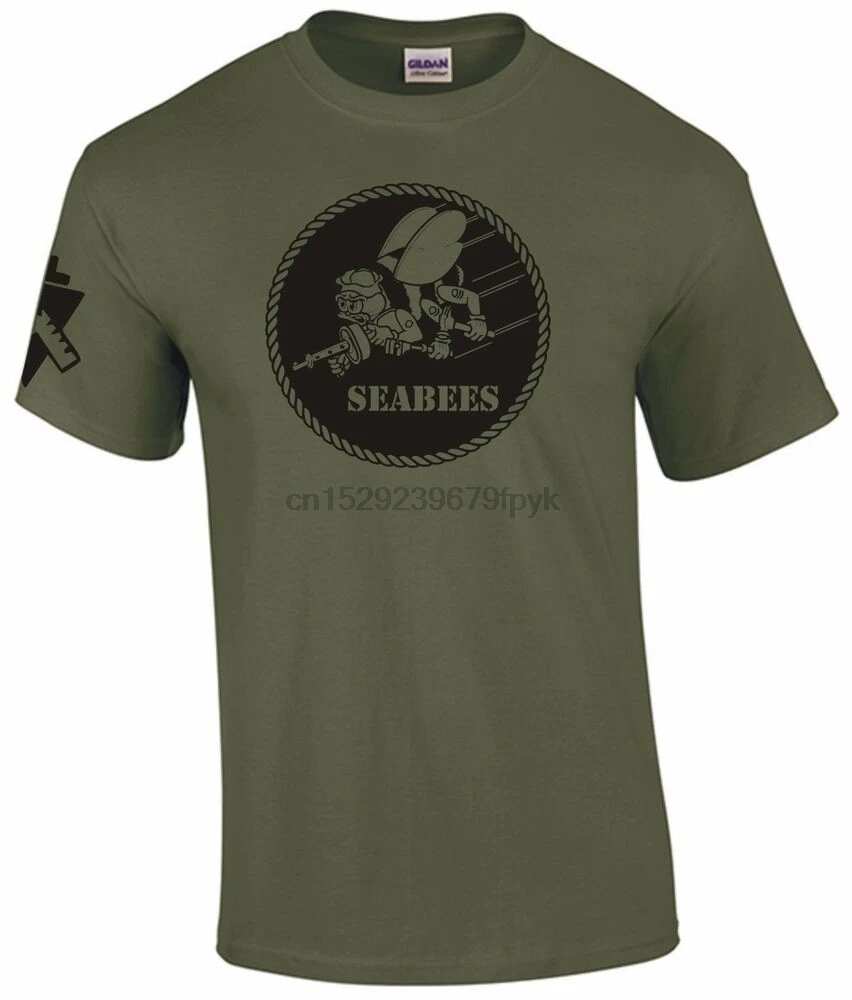 Новая футболка USN NAVY SEABEES военные войска боевые мы строим борьбу - купить по