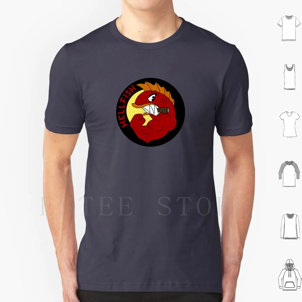 

Футболка Hell Fish мужская хлопковая, майка с сокровищами сигар, золота, пирата, 6Xl