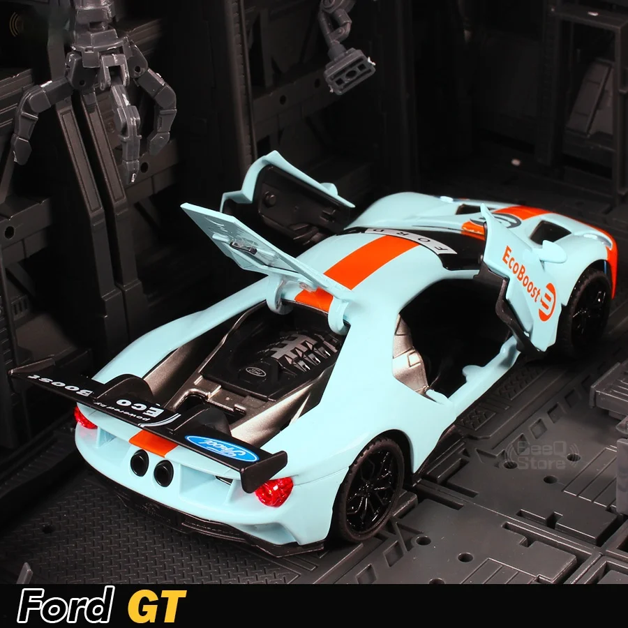 

SVIP 1:32 Ford GT Race Car Alloy Car Model Diecasts & Toy Vehicles 1/32 Car Model with Light & Sound Car Toys for Children