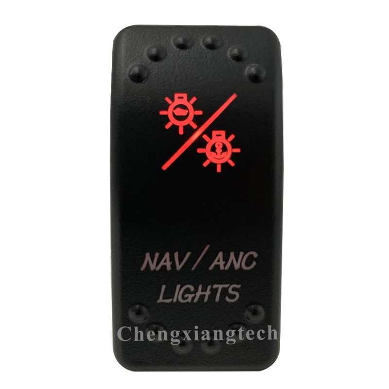 12 В 24 ВКЛ./ВЫКЛ. красная светодиодная подсветка Навигация/Anc лазерный кулисный
