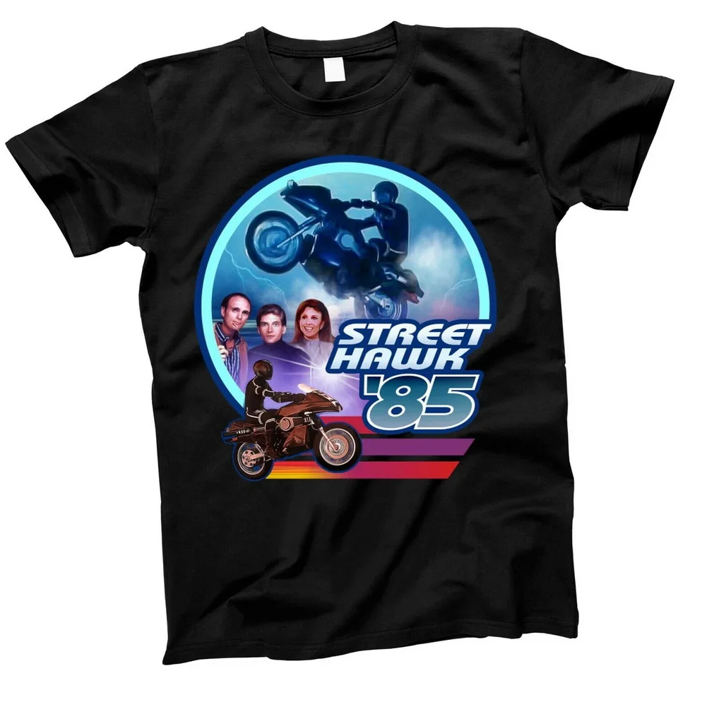 Street Hawk Bike 80S ТВ шоу мотоцикл ретро Мужская футболка на заказ с принтом экрана