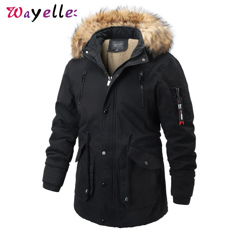 Мужская зимняя куртка пальто 2019 повседневная утолщенная теплая ветровка с