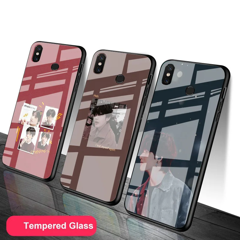 Чехол для телефона из закаленного стекла Kim Taehyung Xiaomi MI 10 9T A2 A3 Lite M11 Redmi Note 6 7 8 8T 9 9S pro