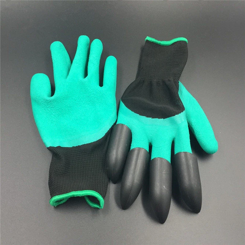1 пара резиновых садовых перчаток с когтями домашние ручные перчатки пластиковые