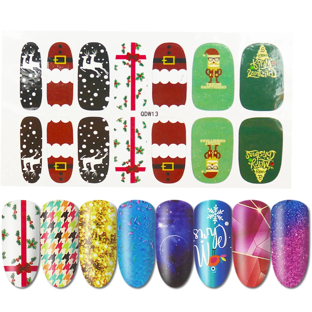 Самоклеящиеся наклейки для ногтей с полным покрытием водостойкие переводные