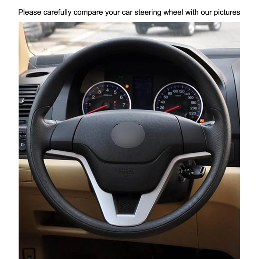 MEWANT Black Artificial Leather Car Steering Wheel Cover for Honda CR-V CRV 2007-201 | Автомобили и мотоциклы