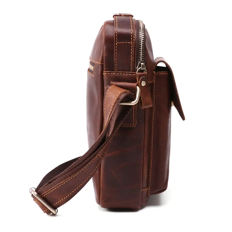 Men's Small MessengerBag for Men New Real Genuine Leather Crossbody Bag Male Travel Shoulder Bag Boy Handbag Bag for Phone