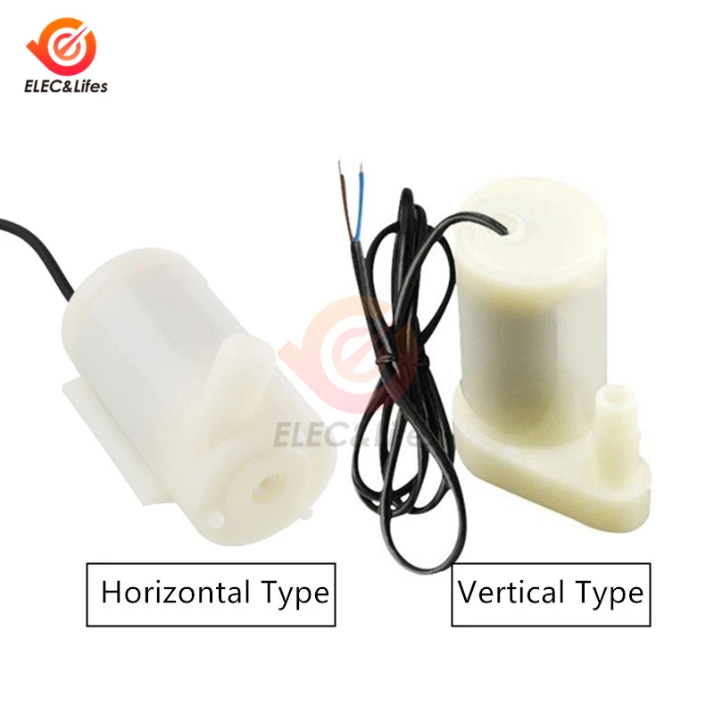 DC 3V 5V USB низкая Шум коллекторный мотор насос 80 100L/ч мини микро погружной водяной