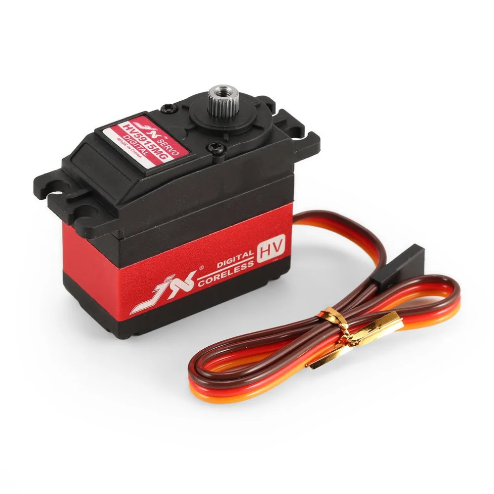 

JX PDI-HV5915MG 15.83kg Metal Gear Steering Digital Coreless Servo with HV High Torque Voltage for RC 600-700 Helicopter DIY