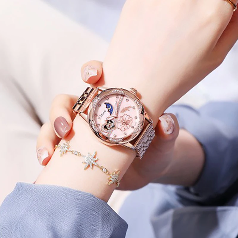 механические часы женск Женские Механические наручные с сапфировым стеклом и