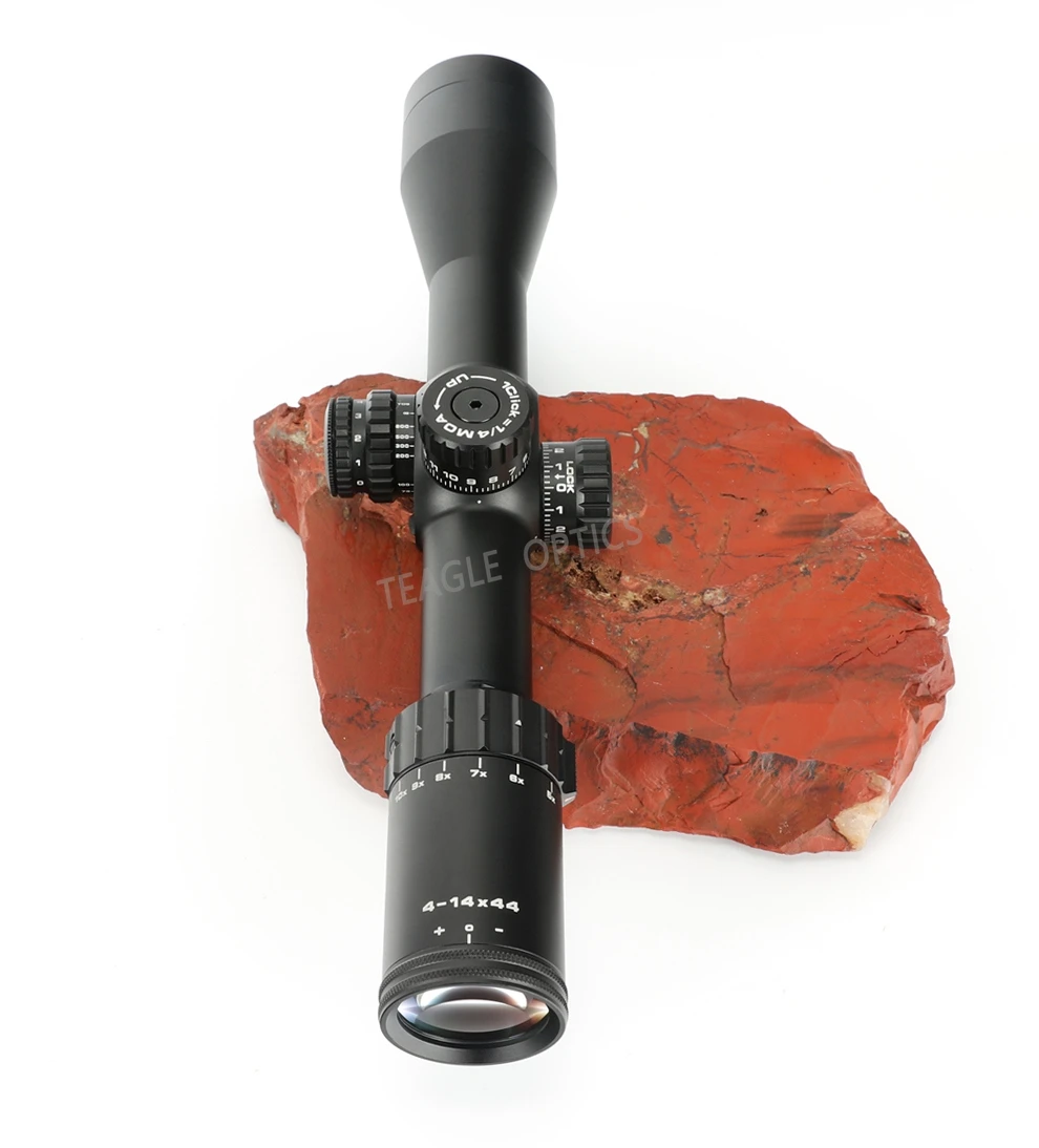Tactal LEBO 4-14X44FFP охотничий прицел с красной точкой первый фокусный объектив оптики с 11 или 20 мм Крепление черный прицел