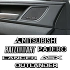 4 шт. алюминиевые 3D наклейки автомобильные аудио наклейки для Mitsubishi RALLIART Lancer ASX L200 Colt Pajero Outlander Eclipse аксессуары