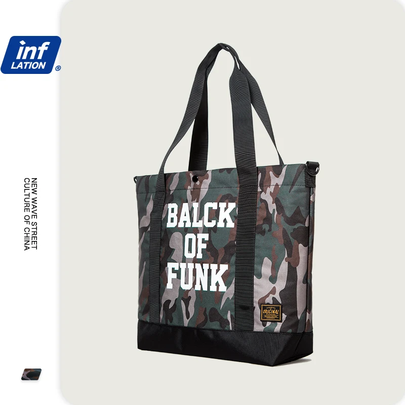 Сумка INFLATION с надписью модная камуфляжная дорожная сумка уличная в стиле хип хоп