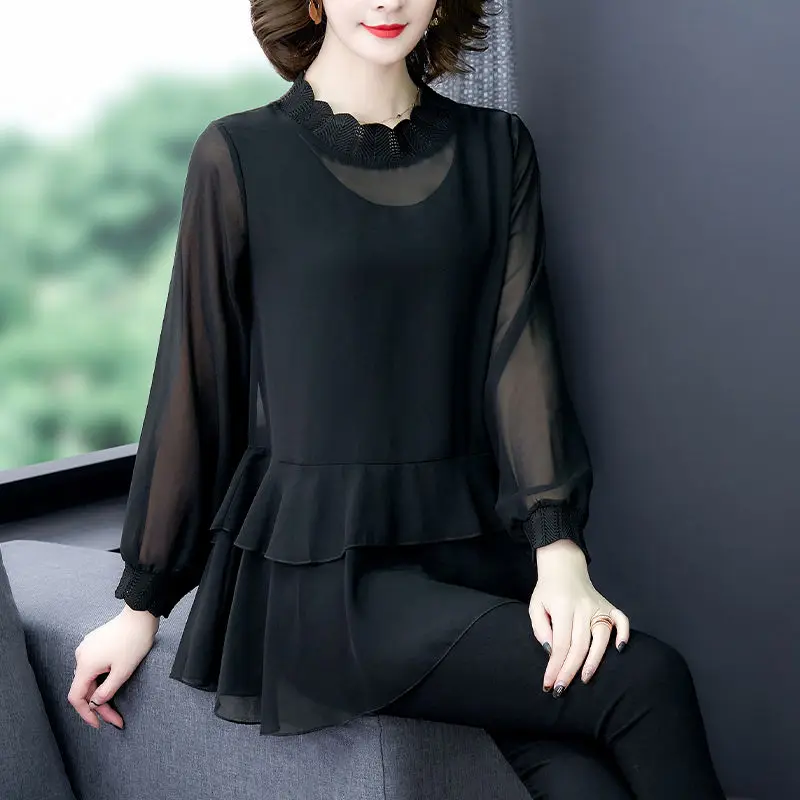 Женские блузки и рубашки элегантная белая рубашка с длинными рукавами