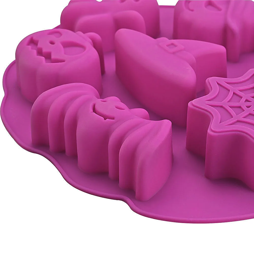 1 шт. 6 сеток тыква летучая мышь Череп Призрак форма силиконовая на Хеллоуин